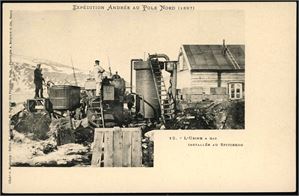 Expédition Andrée au Pole Nord (1897). Komplett sett med 25 ulike postkort.