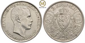 2 kroner 1908 Haakon VII. Kv.0/01