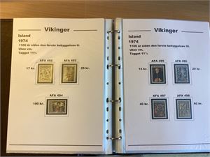 Temasamling VIKINGER på flotte egenmonterte ark. Omfattende samling !