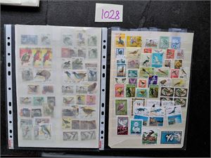 MOTIV: FUGLER Diverse merker på 4 plansjesider