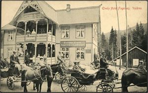 Elvely Hotel Fagernes. Valdres. Brukt i 1914. K-2