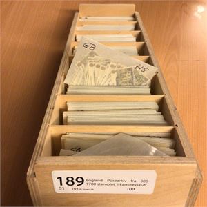 England Posearkiv fra 300-1700 stemplet  i kartotekskuff