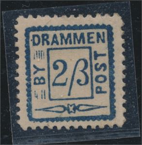 Drammen Bypost II nr. 1N1A * pent (verdi satt til kr. 750 i 2005)