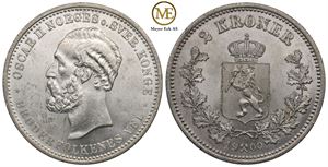 2 kroner 1900 Oscar II. Kv.0