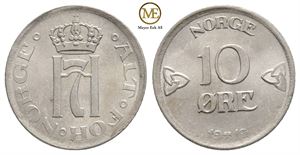 10 øre 1919 Haakon VII. Kv.0