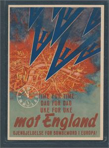 KRIGSPROPAGANDAKORT Mot England (M. 0993). Ubrukt