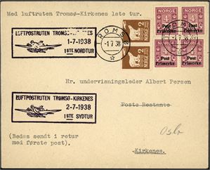 Noen norske og utenlandske brev. Bl.a. noen norske Førsteflyvninger.