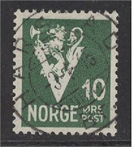 NK 293  10ø hvit V, fullst. HARSTAD 3-1-45  Pent mrk.