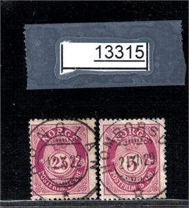 Nk 118 og 123 o. 5øre "HOMBORSUND" og 25øre "RONGLAN"