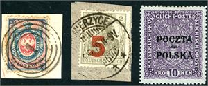 Poland. A collection to 1955 including 10 Kr Provisional 1919 with on signature and two stamps, however this stamps sold "as is".