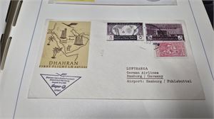 FLYGPOST-LUFTHANSA. Parti 30 försändelser 1:a flyg med Lufthansa 1960-70-tal, några ovanliga