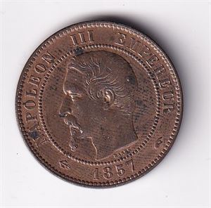 Frankrike 10 Centimes - anker 1857A