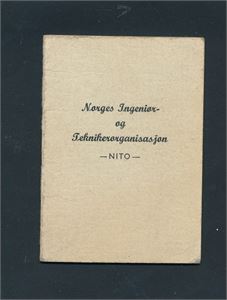 MEDLEMSBOK NITO med kontingentmerker 1950 og 1951