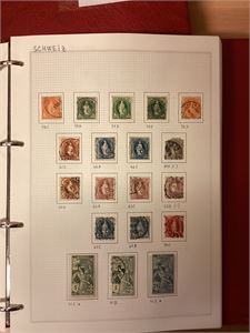 Sveits Samling Sveits i ti Leuchtturm album med egenproduserte ark.  Frimerker, brev, kort etc.   Michel verdi over € 5500