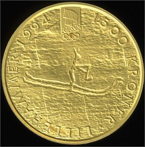 1500 kr OL 1991, Rødøymannen i gull. PR