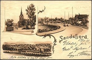 Hilsen fra Sandefjord. Brukt i 1901. K-1