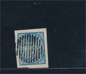 Nk 1 o. Flott merke med 12 strekers riststempel