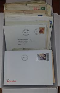 Brevlot Eske m/ca 600 brev Norge. Gammelt og nytt, blandet kv. Banco, rek, Fdc, og mest bruksbrev. Inspiser!