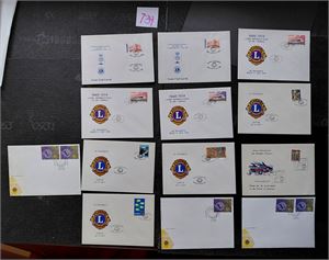 MOTIV: LIONS CLUB 13 brev med spesialstempler. Norge og Portugal