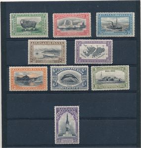 FALKLAND ISLANDS x SG 127-35, 1933 100 årsjubileum komplett til 2s6 (£ 508)