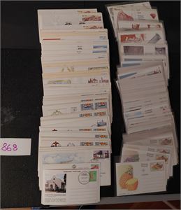 SOUTH AFRICA + BANTUSTANS 80 særstempler 70-80-tallet, 13 billedpostkort, 23 billedpostkort fra Bophuthatswana og 13 Transkei. Mange dekorative, sjelden vare