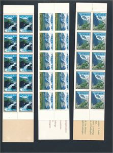 REALISASJON HEFTER 3 postfriske hefter, Nk 775 spesielt skjevt kuttet. Medfølger stempelplansje Nk 364