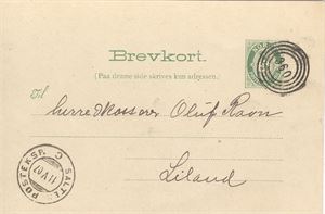 IV- 960, Indre Ballangen (Tr,10 pkt) på brevkort sidest. Salten Posteksp. C 11-V-07, sendt til Liland