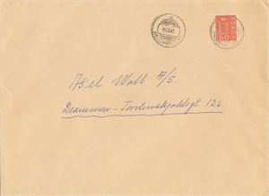 Hjelpestempel HVITTINGFOSS HJ-SA 19 12 66 (BU) på C5 konvolutt til Drammen. Kun få avtrykk kjent.