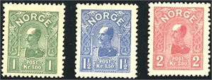 89/91. Haakon 1907 i komplett serie. (9.000,-).
