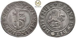 Mark 1649 Frederik III. Kv.1/1+