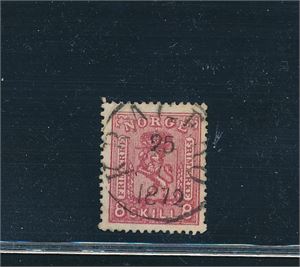 Nk 15b o. 8sk8, pent merke fullstemplet "KRAGERØ 25-1-1872"