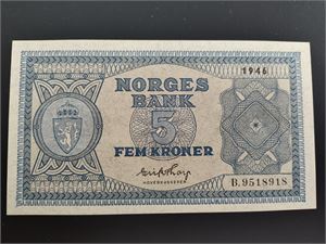5 kroner 1946 B