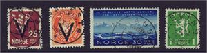 NORGE lot med pene stempler fra Østre Agder