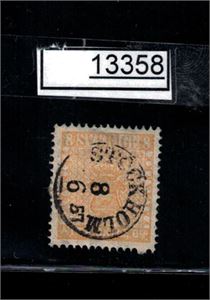 SVERIGE Fac 4, 8 skill bco. Meget pent eksemplar med god sentrering og tagging (Facit 5000)