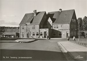 Postkort jernbane TØNSBERG stasjon (VF) A6 s/h (Aune Tb. 9-4) ubrukt