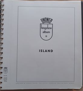 Island Island 1873-1982 stpl i Lindner hingeless album. Tynn i starten, fom 1902 bra besatt. Afa verdi ca 14.000 Dkr