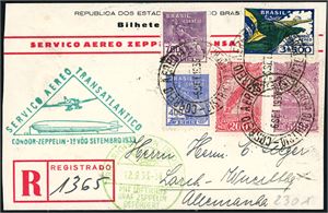 Brazil. 17 Zeppelin-covers 1932-1936 (12 envelopes and 5 cards).