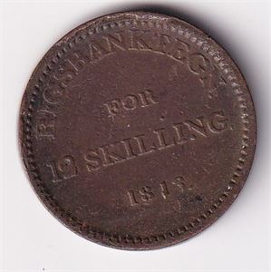12 skilling Rigsbanktegn 1813 - Kongsberg-type