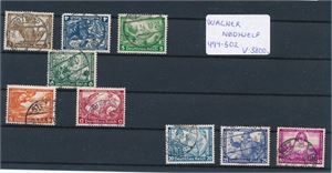 REICH o Mi 499-507, 1933 Wagner. 4pf er defekt, ellers priset etter billigste tagging (€ 380)