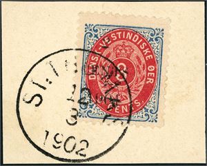 18 Byx. 2 cent on 3 c, overprint in large type, and with "St. Thomas 12.3.1902" cds. Cert. C.Aa. Møller.