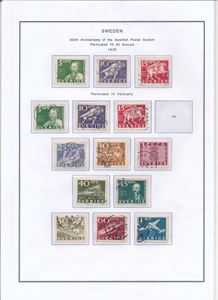 SVERIGE Mest brukt på utprintede ark 1910-49. Noen bedre, ingen fra 1924-seriene