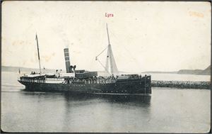 D/S Lyra . Brukt i 1917. Noen brune aldersflekker. K-3