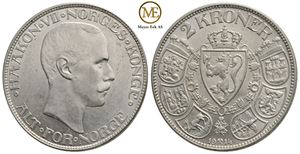 2 kroner 1914 Haakon VII. Kv.0/01