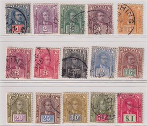 SARAWAK 76-90. Sir Brooke 1928/29 with wmks! Good/fine condition. (£150)