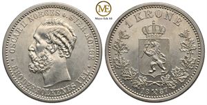 1 krone 1887 Oscar II. Kv.0