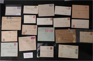 Eldre brev i blandet kvalitet. Noen pene firmalogoer observert