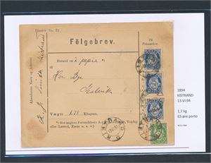 FØLGEBREV "KISTRAND 1894" til Thalvik