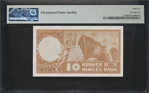 10 Kroner 1954 C.0285655 PMG 66 EPQ