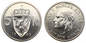 5 kroner 1968 prakt *