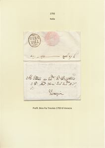 Italia Prefilbrev fra Trevisio 1793 til Venezia